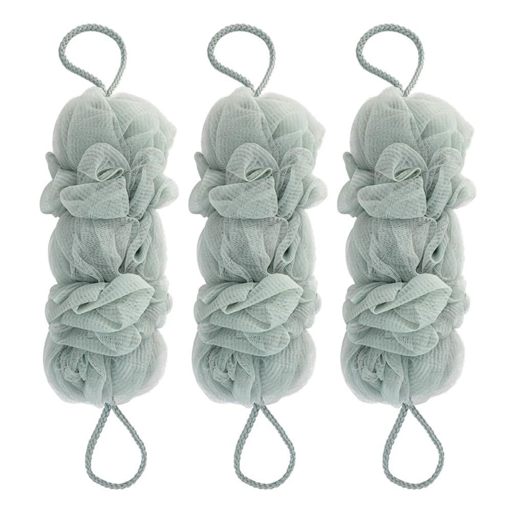 LALAFINA Bath Sponge Bath Loofah Body Loofahs Pouf Scrubbers Shower Washers Women Men Loufa for Back Washer Loofa Exfoliating Puff Mesh Sponge Room Scrubber