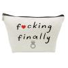 Funny Engagement Gift for Her, Bride, Bride to Be, Newly Engaged, Bridal Shower Gifts for Her, Makeup Bag Cosmetic Travel Accessories Bag Toiletry Case Gifts for Women, Bachelorette Party Gifts view 1