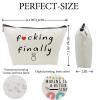Funny Engagement Gift for Her, Bride, Bride to Be, Newly Engaged, Bridal Shower Gifts for Her, Makeup Bag Cosmetic Travel Accessories Bag Toiletry Case Gifts for Women, Bachelorette Party Gifts view 2