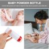 minkissy 3pcs Portable Travel Talcum Powder Bottle Box Lid Applicator Puff for Easy Application Gentle and Comfortable for Parents view 2