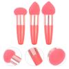 minkissy 6 Pcs Heart Shaped Face Wash Makeup Blender Sponge Cosmetic Mushroom Head Puff Make up Tools Female Makeup Pens Makeup with Handle Travel Multipurpose view 4