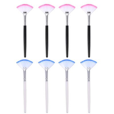 Beaupretty 8pcs Handle Fan-shaped Facial Mask Applicators Soft Brush for Skincare Easy to Clean Reusable for Facial Masks and Beauty Treatments