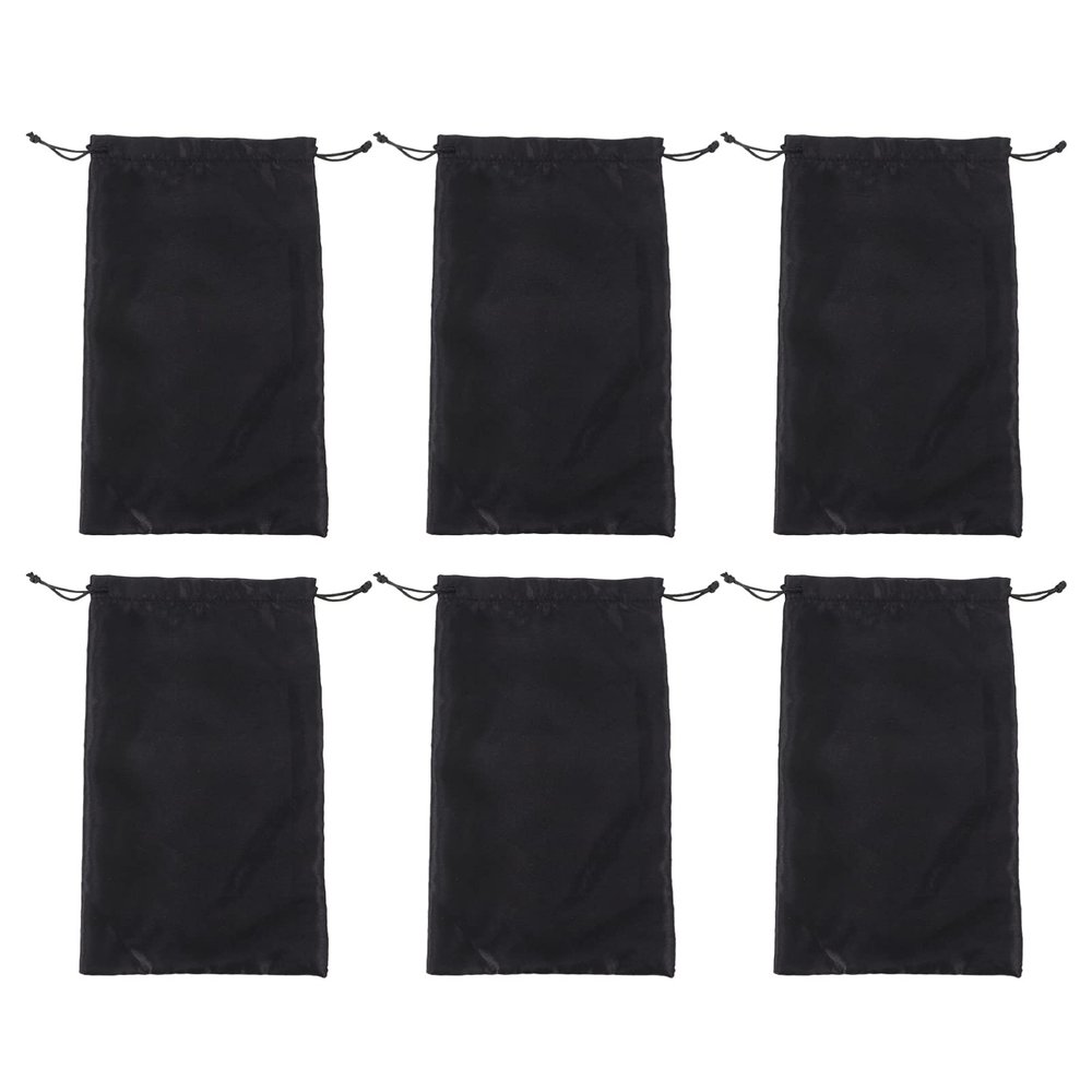 Beaupretty 6pcs Silky Wig Bags Drawstring Hair Extension Pouches for Storage Travel Design for Wigs Tools Elegant Space-saving