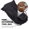 Beaupretty 6pcs Silky Wig Bags Drawstring Hair Extension Pouches for Storage Travel Design for Wigs Tools Elegant Space-saving view 4