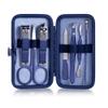 COOVS Multifunction Nail Clipper Set Pedicure Cutter Nail File Scissors Kit with Travel Case Stainless Steel Blue Manicure Set Tools (Color : 7pcs-Blue) view 1