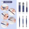 COOVS 4-15 Pcs Nail Scissors Nail Clippers Set Stainless Steel Pedicure Nail Cutter Set Portable Household Manicure Tool (Color : 10pcs) view 4