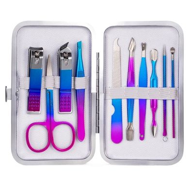 COOVS 4-16PCS Professional Manicure Pedicure Set for Nail Tips Cutter Stainless Steel Nail Clipper Eagle Hook Tools Kit for Nail Art (Color : 10pcs)