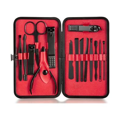 COOVS New Stainless Steel Nail Clippers Set Professional Nail Clippers 15-23 PCS Set Portable Acne Needle Nail Clippers Tool Set (Color : 15 pcs)