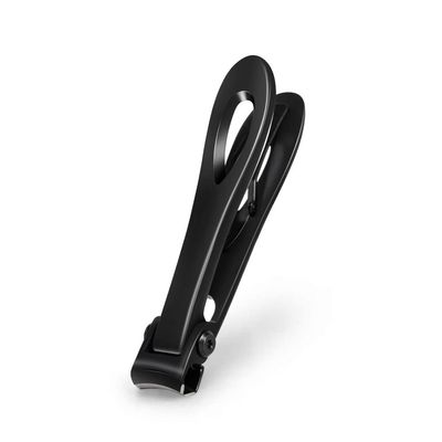COOVS Professional Nail Clippers Stainless Steel Wide Jaw Opening Manicure Fingernail Cutter Thick Hard Ingrown Toenail Scissors Tools (Color : Black Small)