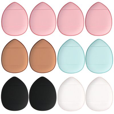 bAnpinSH Finger Puff, 12 Pcs Mini Makeup Puff,Suitable For Foundation, Concealer, Eye Shadow,Beauty Makeup Tools (5 Color 1 Set)