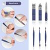 COOVS 12 in1 Manicure Set Nail Clippers Stainless Steel Nail Cutter Care Grooming Kit Portable Nail Clipper Pedicure Makeup Tools view 4