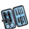 COOVS 7Pc Nail Tool Stainless Steel Nail Clipper Cutter Trimmer Ear Pick Grooming Kit Manicure Pedicure Scissor Tweezer Nail Tools Set (Color : Blue) view 1