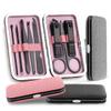 COOVS 8pcs Stainless Steel Nail Clippers Set Portable Scissors Suit with Box Trimmer Grooming Manicure Cutter Kits for Nail Tools (Color : Grey) view 2
