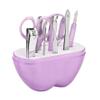 COOVS New 9pcs Apples Shape Stainless Steel Manicure Set Nail Scissors Cosmetic Makeup Tool for Travel Nail Care Product (Color : 8pcs Pink) view 3
