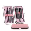 COOVS 8pcs Stainless Steel Nail Clippers Set Portable Scissors Suit with Box Trimmer Grooming Manicure Cutter Kits for Nail Tools (Color : Pink) view 1