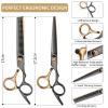 COOVS Hair Scissor Hairdressing Cutting Thinning Barber Scissor Set Hair Cutting Salon Hair Shears Home Use for Man Woman (Color : 6.0 10set hj) view 3