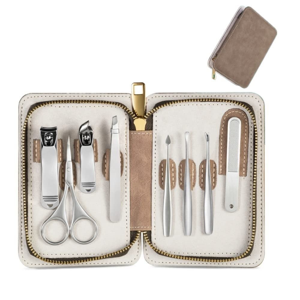 COOVS Nail Clippers Stainless Steel Manicure Fingernail Set Nail Cutter Scissors Professional Pedicure Beauty Tools Set (Color : B)