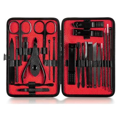 COOVS 4-23 Pcs Professional Nail Cutter Pedicure Scissors Set Stainless Steel Eagle Hook Portable Manicure Nail Clipper Tool Set (Color : Violet)