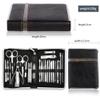 COOVS 11-26 Pcs Professional Nail Clippers Manicure Set Stainless Steel Nail Cutter Scissor Cuticle Nipper Nail Tools Set (Color : 11pcs Brown) view 3