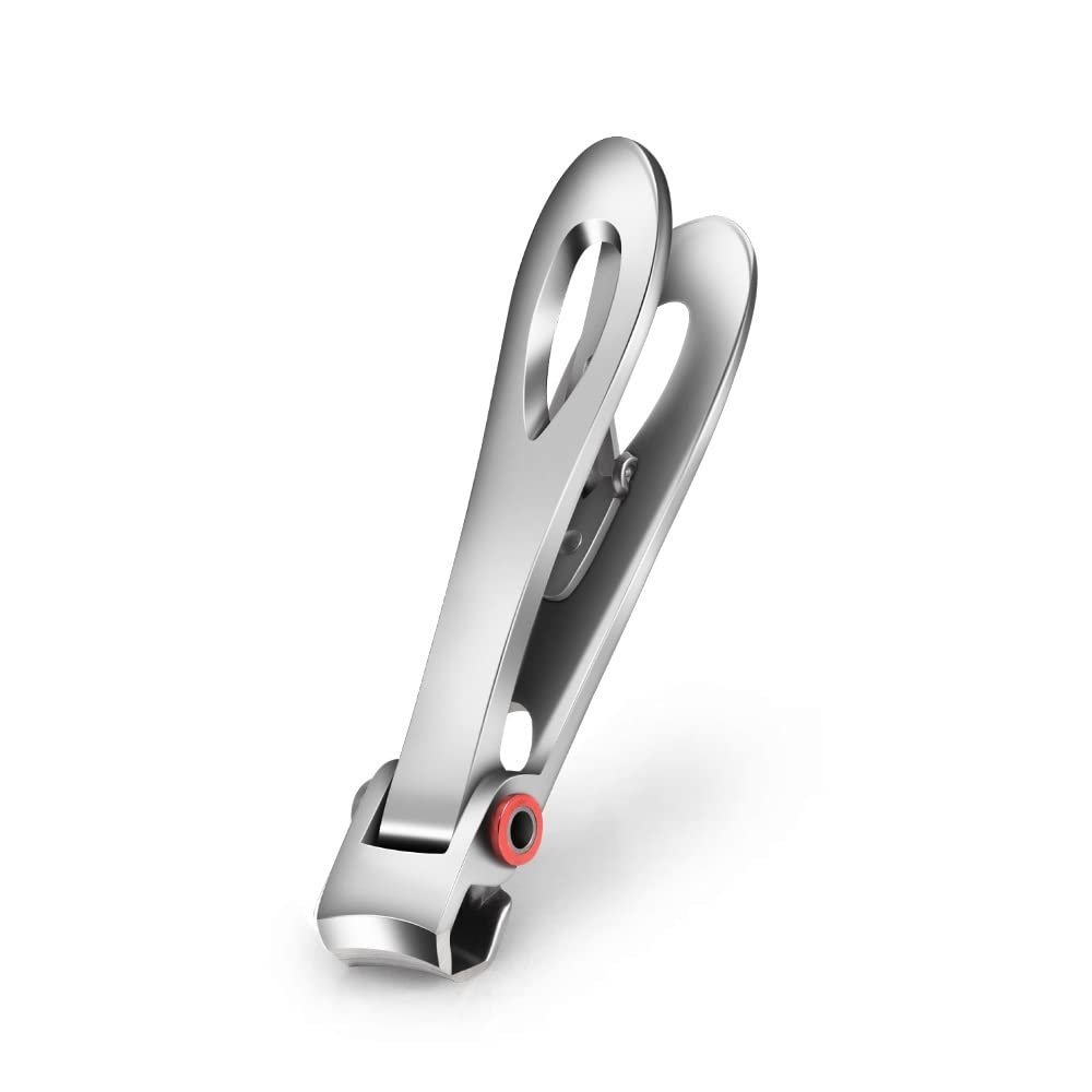 COOVS Professional Nail Clippers Stainless Steel Wide Jaw Opening Manicure Fingernail Cutter Thick Hard Ingrown Toenail Scissors Tools (Color : Sliver Small)