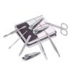 COOVS 9pcs Portable Size Travel Nail Clipper Kit Stainless Steel Nail Care Cheap Tweezer Scissor Manicure Set Tools with Zipper Bag view 2