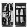COOVS Manicure Set Nail Clippers Pedicure Kit Stainless Steel Manicure Professional Grooming Kits Nail Care Tools with Travel Case (Color : 16pcs-Black) view 2