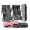 COOVS 8pcs Stainless Steel Nail Clippers Set Professional Scissors Suit with Box Trimmer Grooming Manicure Cutter Kits for Nail Tools (Color : Pink) view 3