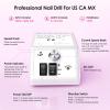 Professional Nail Drill Machine 20000RPM Efile Electric Nail Filer Kit for Finger Toe Nails, Acrylic Gel Nails Manicure Pedicure, with 6Pcs Nail Bits and 106Pcs Sanding Bands - White view 4