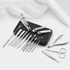 COOVS 16 Piece Set Nail Manicure Tools Nails Toe Clipper Scissors Trimmer Pedicure Kit Stainless Steel Tools for Paronychia (Color : Preto) view 4