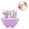 COOVS New 9pcs Apples Shape Stainless Steel Manicure Set Nail Scissors Cosmetic Makeup Tool for Travel Nail Care Product (Color : 9pcs Purple) view 4