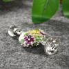 10ML Empty Perfume Bottle Peacock Metal Inlay Refillable Glass Bottle Containers Glass Perfume Bottles view 4