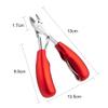 COOVS Stainless Steel Nail Clippers Paronychia Dead Skin Remover Trimming Nail Clipper Pedicure Tool Toenail Ingrown Nail Scissors (Color : Red) view 4