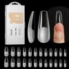 264PCS Half Matte Long Coffin Soft Fake Nail Tips, ROSALIND 12 Size Soft Full Cover False Tips Half Matte Long Coffin Gel Nail Tips for Nail Extension Acrylic (One-Sided No File) view 1