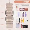 Wedama Toiletry Bag for Women, Large Cosmetic Travel Bag, Hanging Toiletry Bag for Bathroom, Thickened PVC Waterproof Makeup Bag, Toiletries Bag for Travel Business Trips and Camping, Black view 2