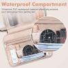 Wedama Toiletry Bag for Women, Large Cosmetic Travel Bag, Hanging Toiletry Bag for Bathroom, Thickened PVC Waterproof Makeup Bag, Toiletries Bag for Travel Business Trips and Camping, Black view 3
