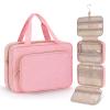 Wedama Toiletry Bag for Women, Medium Cosmetic Travel Bag, Hanging Toiletry Bag for Bathroom, Thickened PVC Waterproof Makeup Bag, Toiletries Bag for Travel Business Trips and Camping, Pink view 1