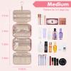 Wedama Toiletry Bag for Women, Medium Cosmetic Travel Bag, Hanging Toiletry Bag for Bathroom, Thickened PVC Waterproof Makeup Bag, Toiletries Bag for Travel Business Trips and Camping, Pink view 2