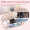Wedama Toiletry Bag for Women, Medium Cosmetic Travel Bag, Hanging Toiletry Bag for Bathroom, Thickened PVC Waterproof Makeup Bag, Toiletries Bag for Travel Business Trips and Camping, Pink view 3