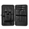 COOVS 18 in 1 Manicure Set Stainless Steel Nail Clippers Pedicure Kit Portable Travel Household Nail Scissor Kit Nail Cutter Tool Set (Color : 16pcs Black) view 3