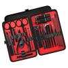 COOVS Nail Clippers Professional Pedicure Scissors Set Cuticle Eagle Hook Tweezers Manicure Nail Cutter Tool Set (Color : Red 23 pcs) view 1