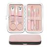 COOVS Rose Gold Professional Manicure Set Stainless Steel Pedicure Set,Nose Hair Scissors,Eyebrow Razor Family Foot Hand Care Set (Color : 8pcs) view 1