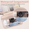 Wedama Toiletry Bag for Women, Medium Cosmetic Travel Bag, Hanging Toiletry Bag for Bathroom, Thickened PVC Waterproof Makeup Bag, Toiletries Bag for Travel Business Trips and Camping, Black view 3