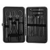 COOVS 18 in 1 Manicure Set Stainless Steel Nail Clippers Pedicure Kit Portable Travel Household Nail Scissor Kit Nail Cutter Tool Set (Color : 18pcs Black) view 1