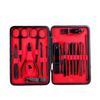 COOVS Nail Clippers Professional Pedicure Scissors Set Cuticle Eagle Hook Tweezers Manicure Nail Cutter Tool Set (Color : Red 18pcs) view 1