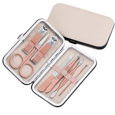 COOVS 18pcs Stainless Steel Nail Clippers Scissors Set Kits Manicure Pedicure Nail Care Set Nails Art Beauty Sets Manicure Tool (Color : 7pcs)