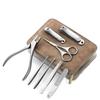 COOVS Than Ever Stainless Steel Nail Clipper Pedicure Set with Scissor Tweezer Professional PU Cover Manicure Tools (Color : Option A) view 3