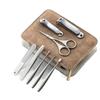 COOVS Than Ever Stainless Steel Nail Clipper Pedicure Set with Scissor Tweezer Professional PU Cover Manicure Tools (Color : Option A) view 4