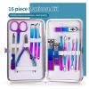 COOVS Nail Scissors Set Colorful Folding Stainless Steel Acne Needle Ear Spoon Nail Clipper Multi-Function Professional Manicure Tool (Color : 4 pcs) view 2