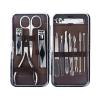 COOVS 12 pcs Manicure Set Tool Multi-Function Nail Tool Stainless Steel Nail Trim Nail Clippers Scissors Tweezers Tool view 1