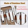 COOVS 12 pcs Manicure Set Tool Multi-Function Nail Tool Stainless Steel Nail Trim Nail Clippers Scissors Tweezers Tool view 3